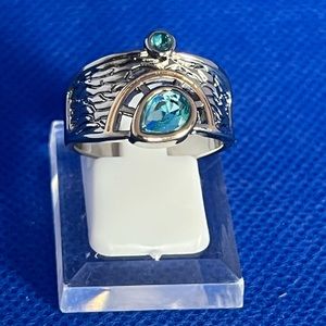 Silver Tone Gemstone Ring